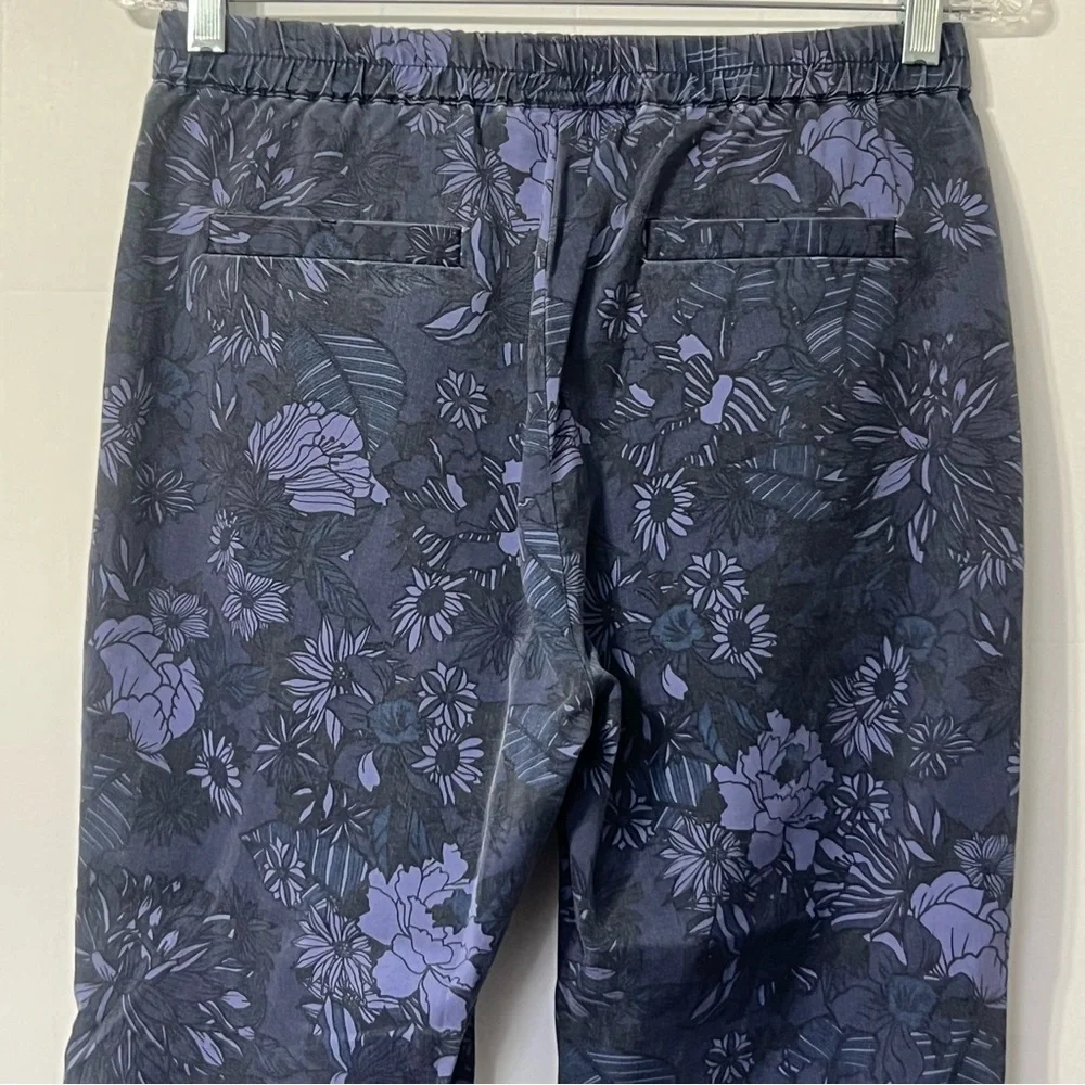 Marine Layer Re-Spun Allison Blue Floral Tropical Botanical Pull On Pants Size S